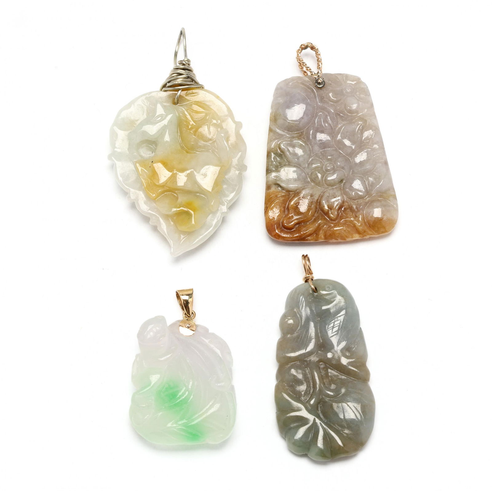 Four Carved Hardstone Pendants (1 of 2)