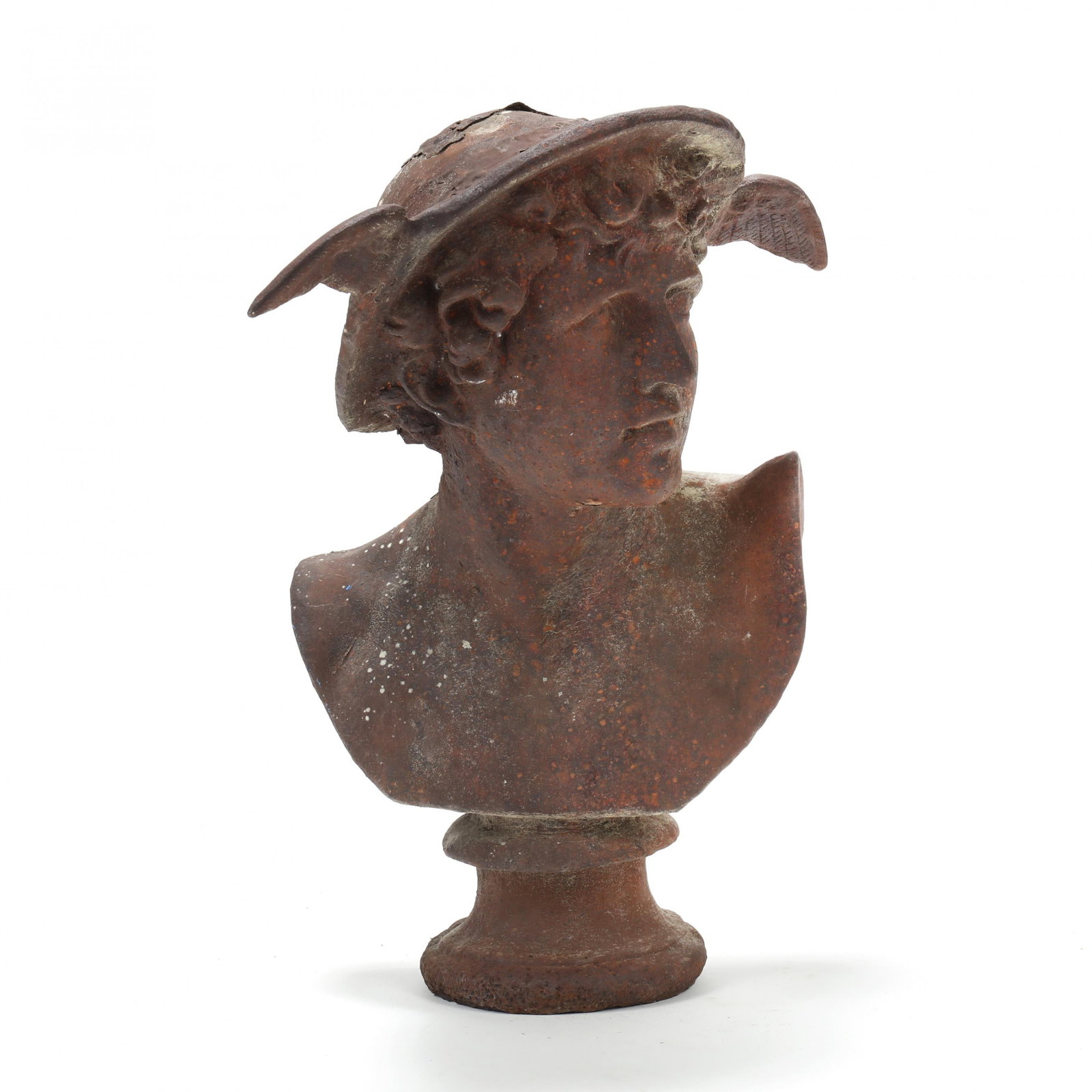 A Life-Size Cast Iron Bust of Mercury (1 of 6)