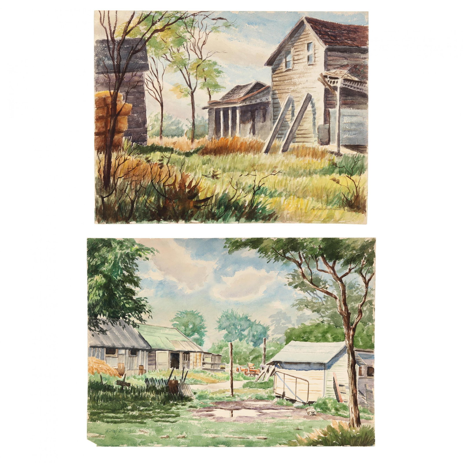 R. Hal Burriss (FL, 1892 - 1991),  Michigan  Scenes (Two Works) (1 of 10)