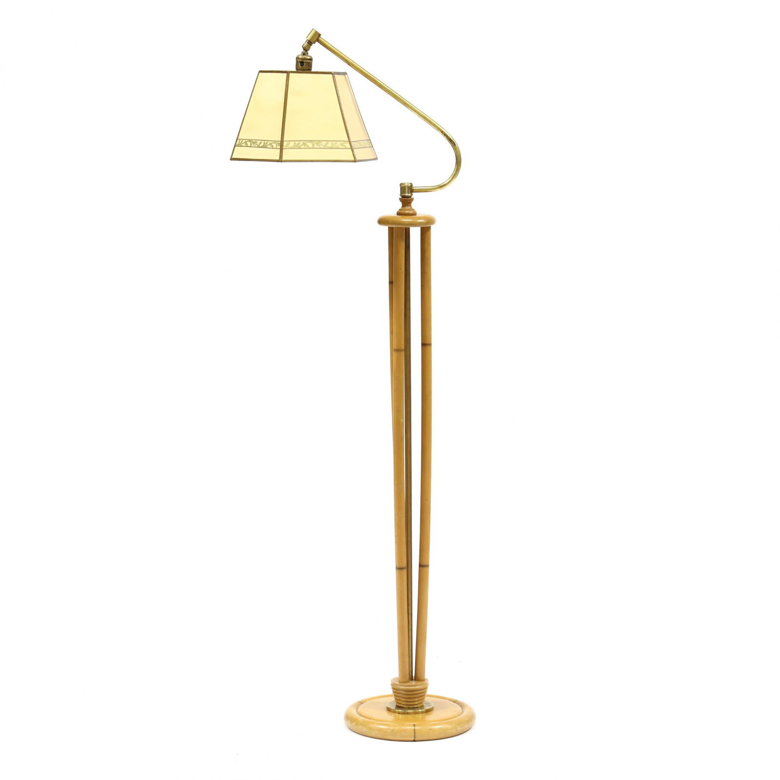Attributed to Haywood Wakefield, Mid-Century Bamboo Floor Lamp (1 of 5)