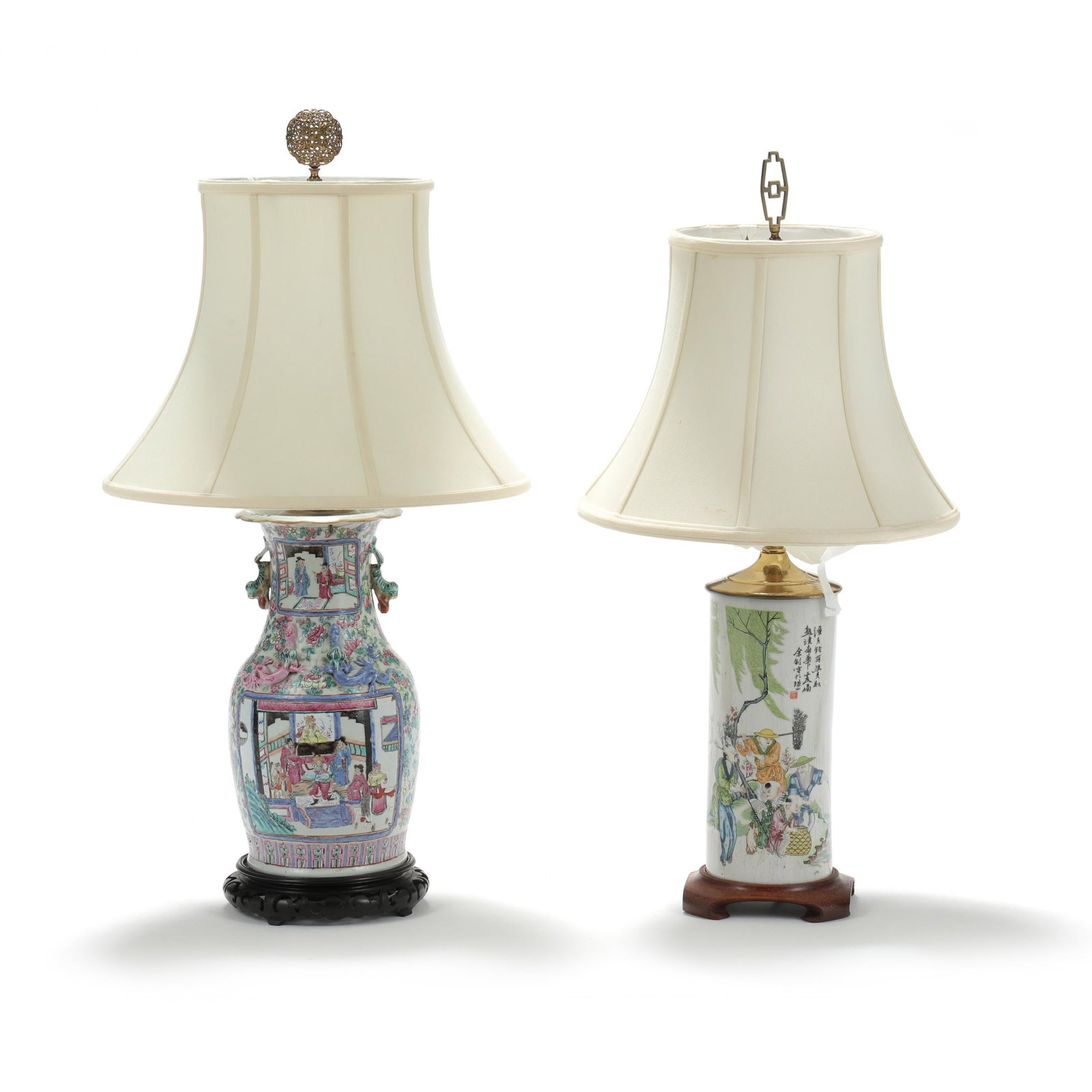Two Chinese Porcelain Vase Table Lamps (1 of 18)