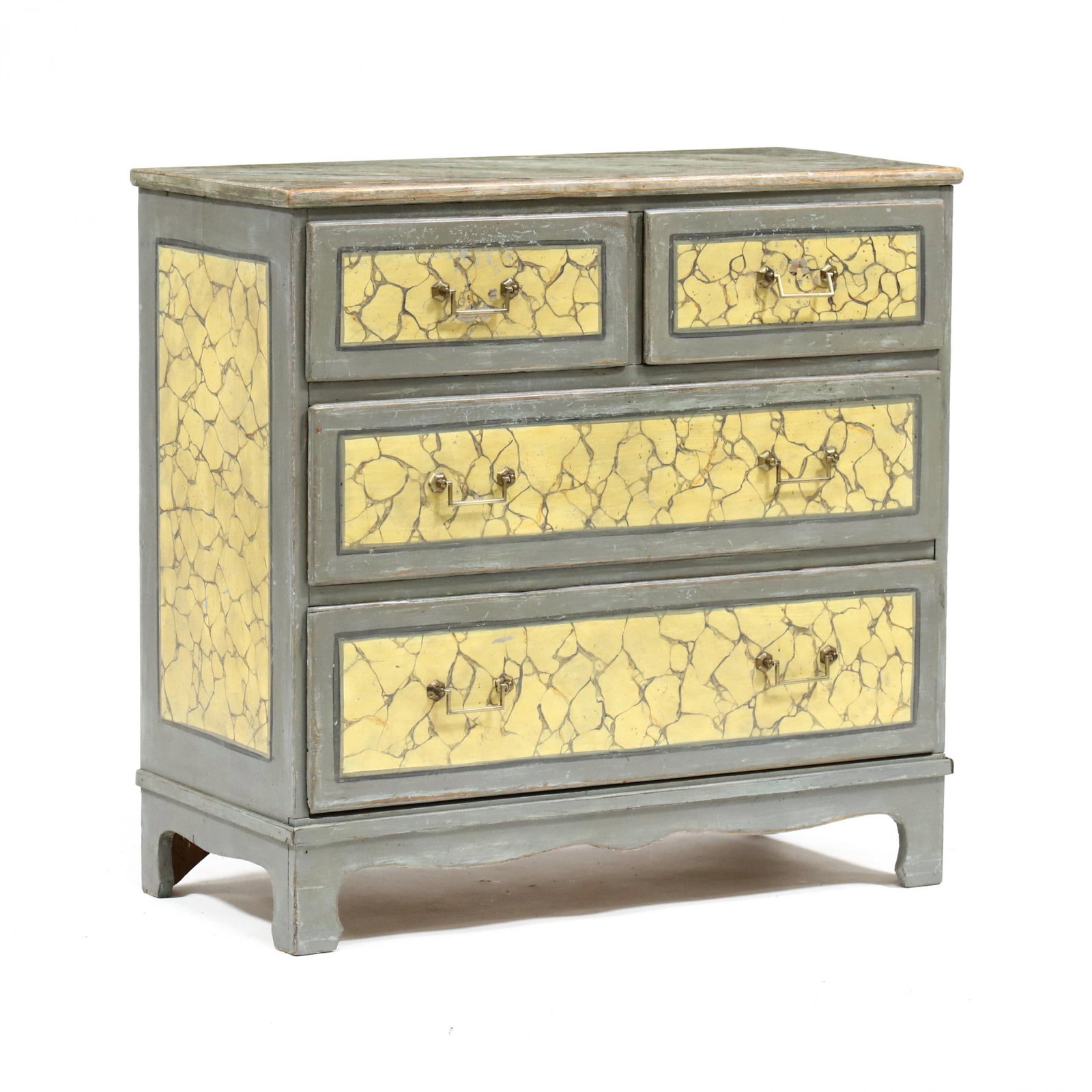 Antique Continental Faux Marble Painted Commode (1 of 7)