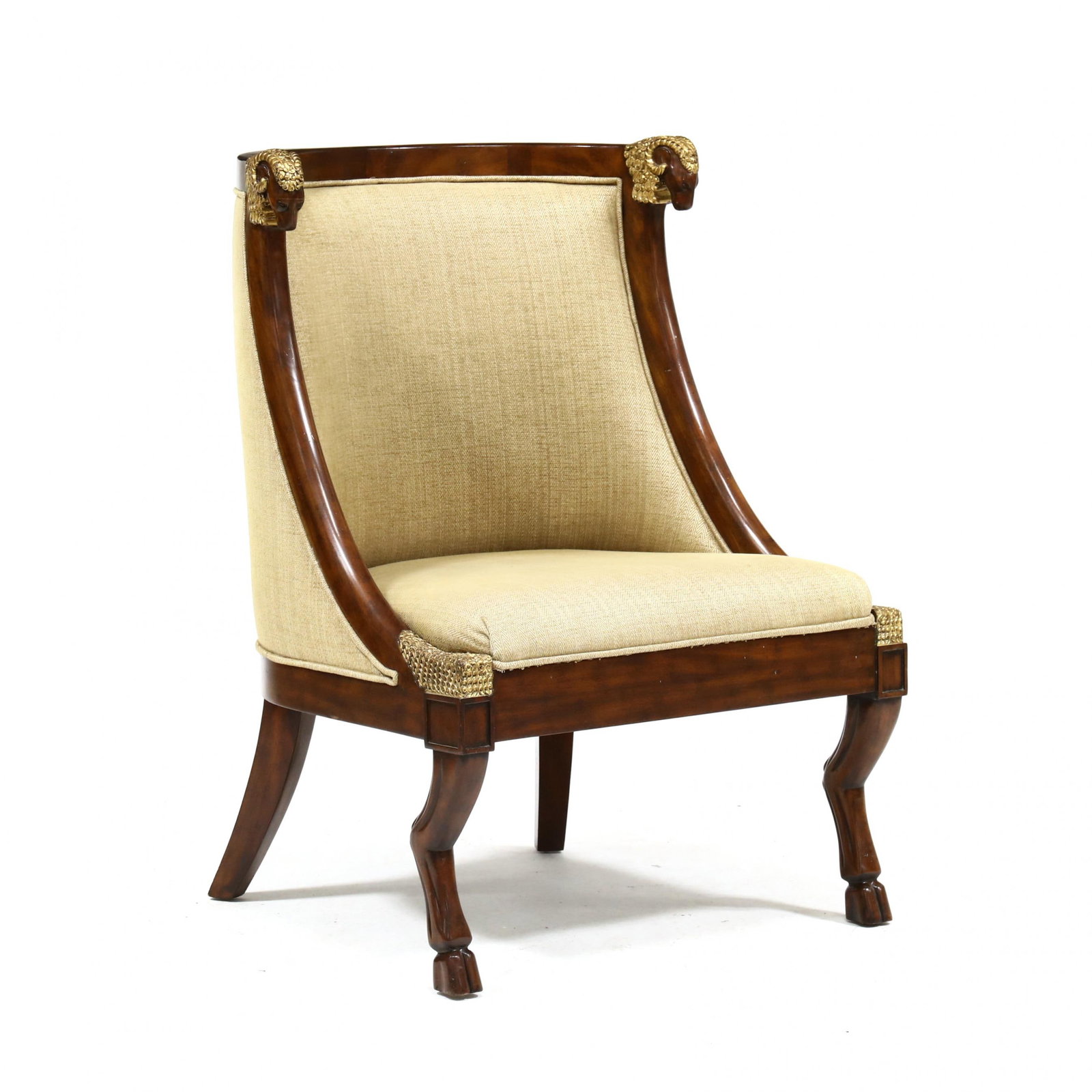 Maitland Smith, Neoclassical Style Parcel Gilt Mahogany Chair (1 of 6)