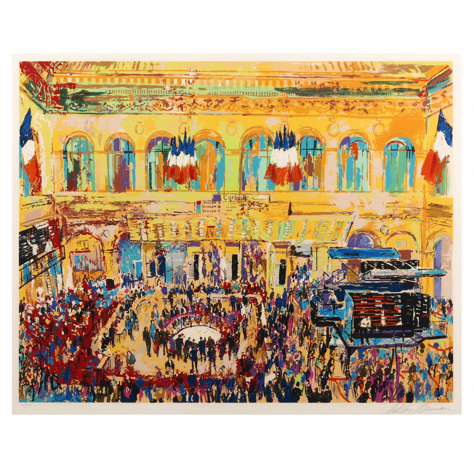 LeRoy Neiman (American, 1921-2012),  Paris Bourse (1 of 5)