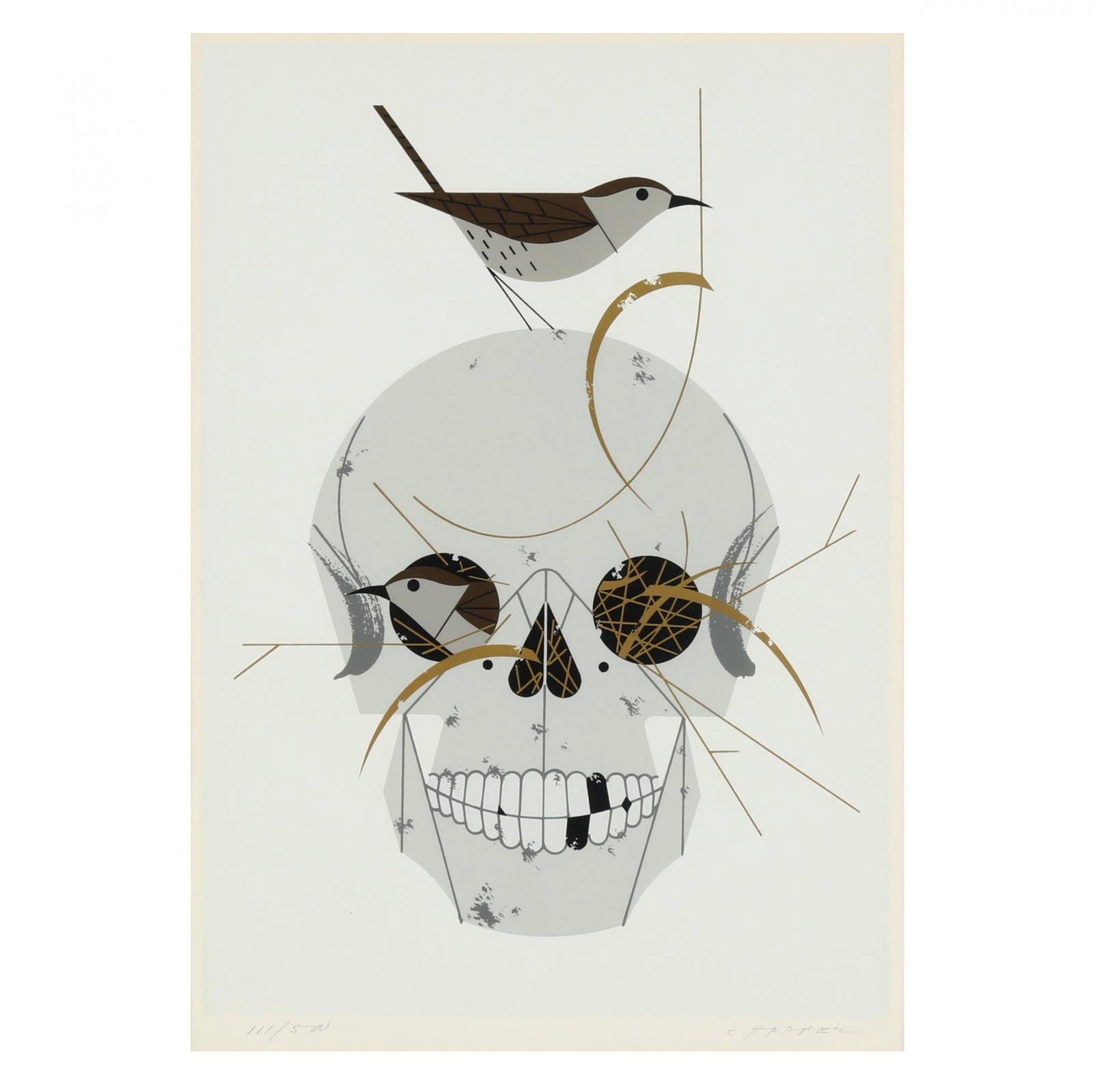 Charley Harper (american, 19222007), House Wrens Auction
