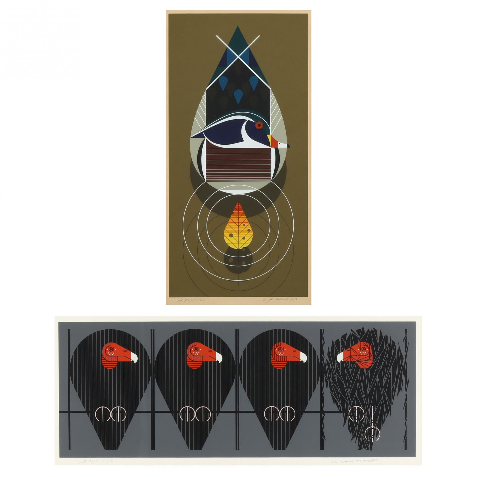 Charley Harper (american, 1922 2007), Buzz Of You Turkey & Wood