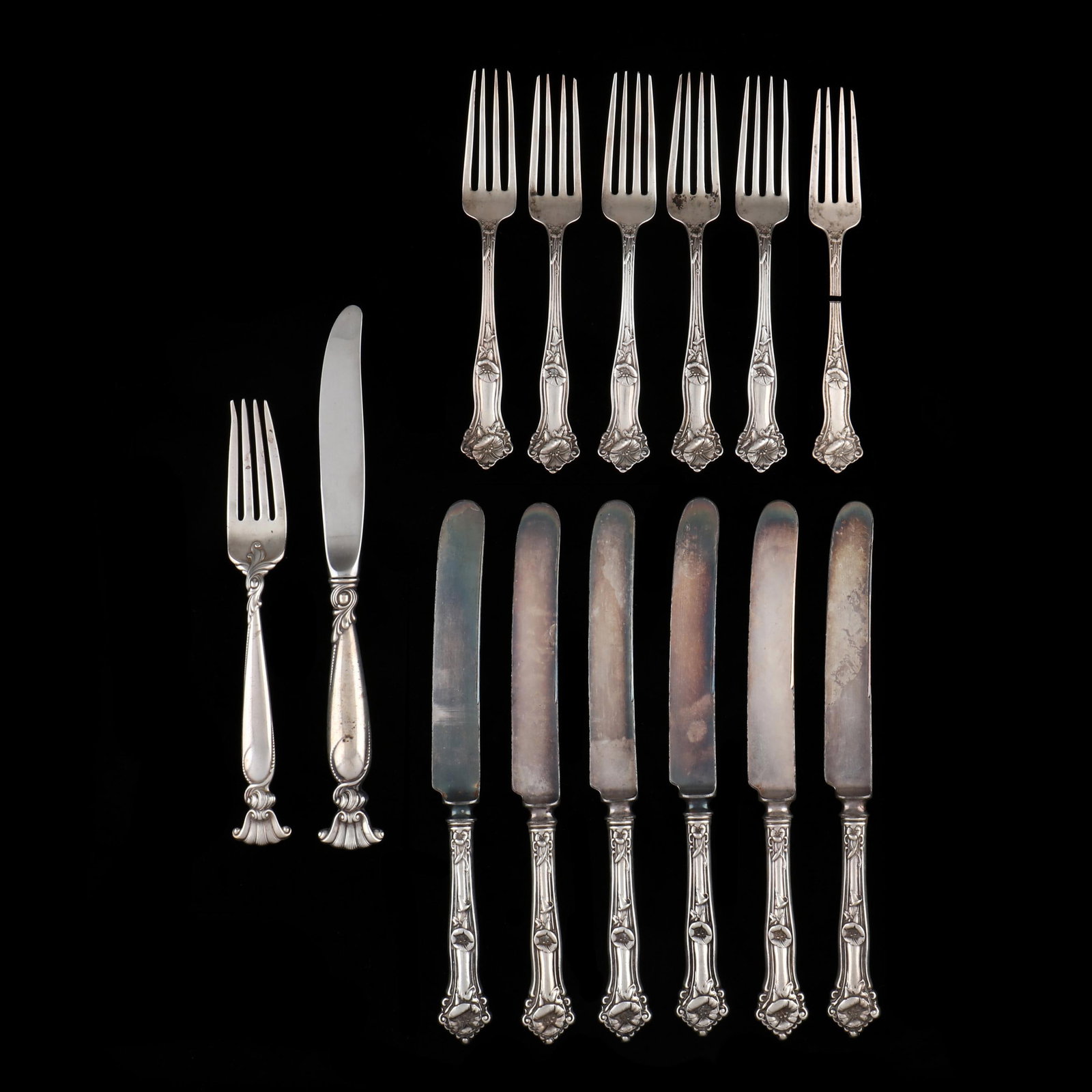 Collection Sterling Silver Flatware, Mostly Alvin  Morning Glory (1 of 9)
