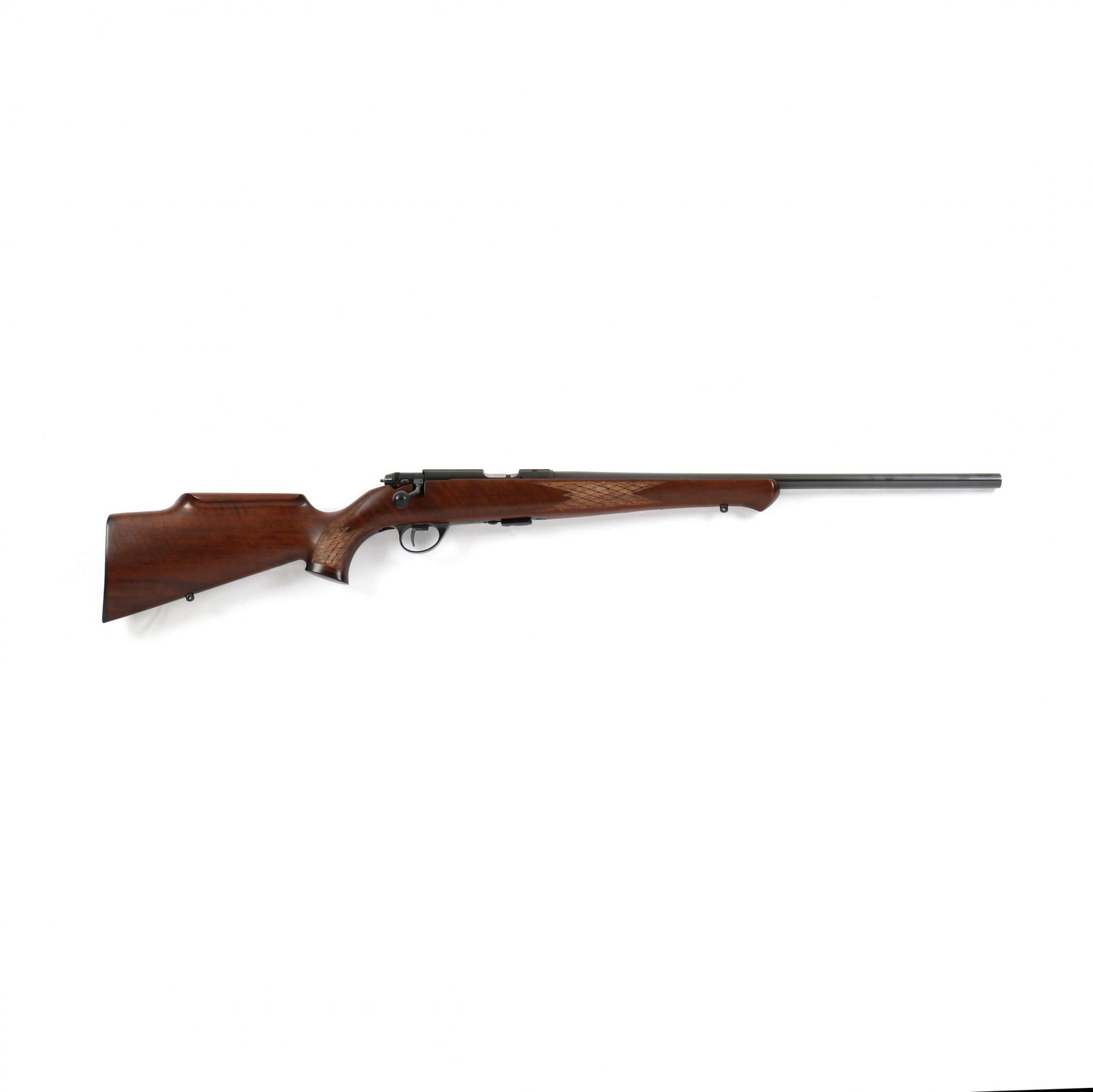 J.G. Anschutz .22 Model 1712 Bolt Action Rifle: J.G. Anschutz .22 Model 1712 Bolt Action Rifleserial number 3131500 on receiver, 22 in. blued barrel marked ANSCHUTZ MODEL 1712 / CAL. 22. LONG RIFLE / ULM GERMANY, 11 mm prism rail, 5-shot magazine b