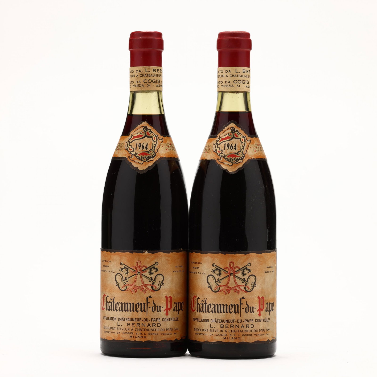 Chateauneuf du Pape - Vintage 1964: Chateauneuf du Pape - Vintage 1964 Vintage 1964, Chateauneuf du Pape, L. Bernard, 1-1.5cm, 1-2cm, 1scc (2 750 ml)