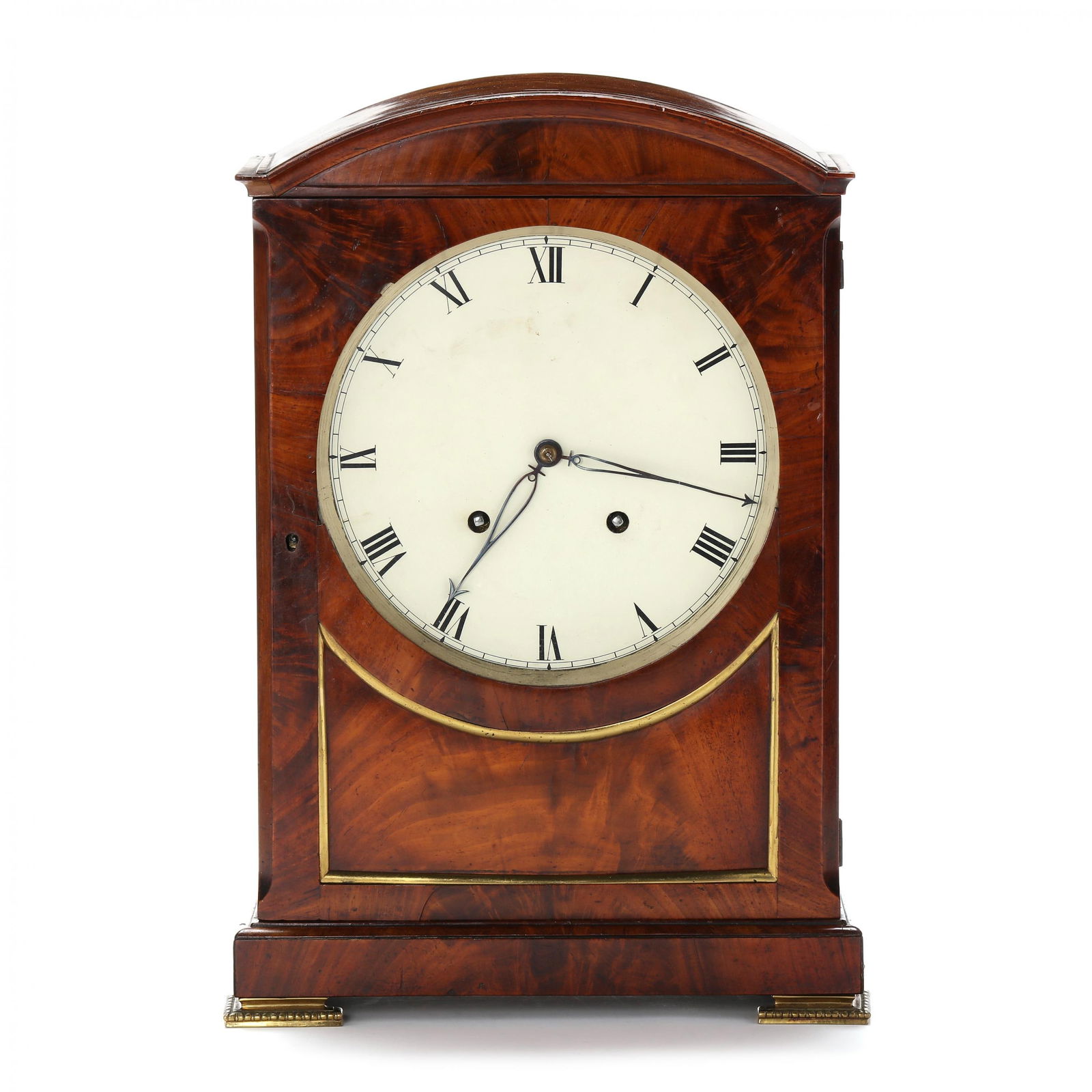 George IV Mahogany Musical Mantel Clock, signed  Gibson, Royal Exchange (1 of 19)