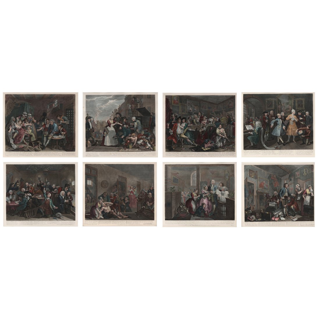 William Hogarth (English, 1697-1764),  A Rake's Progress  (Complete Suite of Eight) (1 of 11)