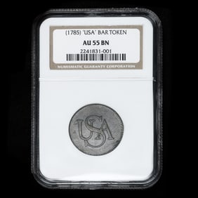 Original Bar Copper Token, Circa 1785, NGC AU55 BN