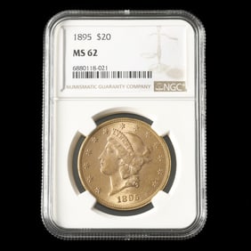 1895 Liberty Head $20 Gold Double Eagle, NGC MS62