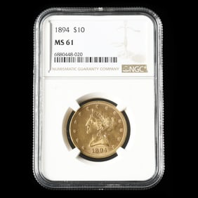 1894 Liberty Head $10 Gold Eagle, NGC MS61