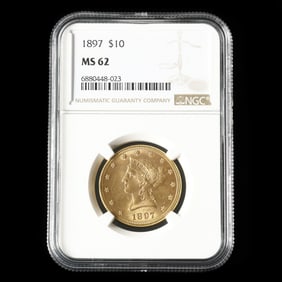 1897 Liberty Head $10 Gold Eagle, NGC MS62