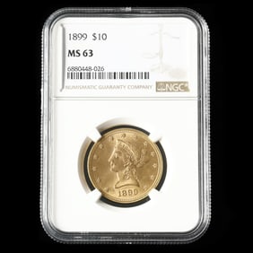 1899 Liberty Head $10 Gold Eagle, NGC MS63