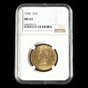 1904 Liberty Head $10 Gold Eagle, NGC MS63