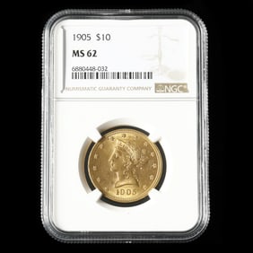 1905 Liberty Head $10 Gold Eagle, NGC MS62