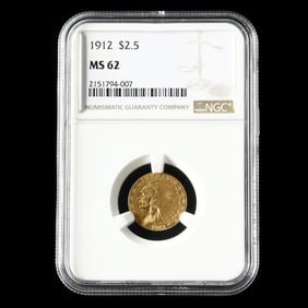1912 $2-1/2 Indian Head Quarter Eagle, NGC MS62