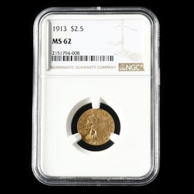 1913 $2-1/2 Indian Head Quarter Eagle, NGC MS62