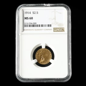 1914 $2-1/2 Indian Head Quarter Eagle, NGC MS60