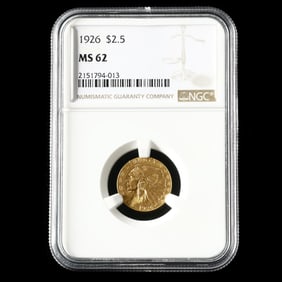 1926 $2-1/2 Indian Head Quarter Eagle, NGC MS62