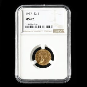 1927 $2-1/2 Indian Head Quarter Eagle, NGC MS62