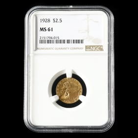 1928 $2-1/2 Indian Head Quarter Eagle, NGC MS61