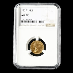 1929 $2-1/2 Indian Head Quarter Eagle, NGC MS62