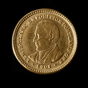 1904 Lewis & Clark Gold $1 Commemorative, NGC Improperly Cleaned