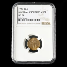 1926 American Sesquicentennial $2.50 Gold Quarter Eagle, NGC MS64