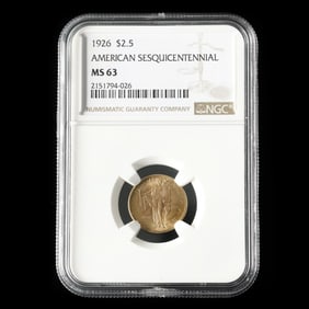 1926 American Sesquicentennial $2.50 Gold Quarter Eagle, NGC MS63