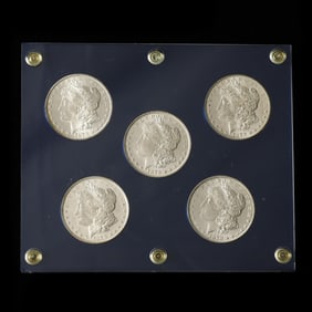 Set of Five (5) Different Uncirculated Morgan Silver Dollars for the Year 1878