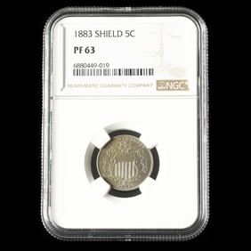 1883 Shield Nickel, NGC PF63