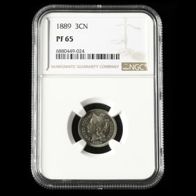 1889 3-Cent Nickel, NGC PF65
