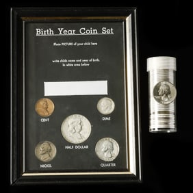 Roll of Forty (40) Uncirculated 1944-D Quarters and a 1959 Birth Year Coin Set