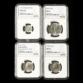 Four (4) High Grade 20th Century Circulating Silver Coins