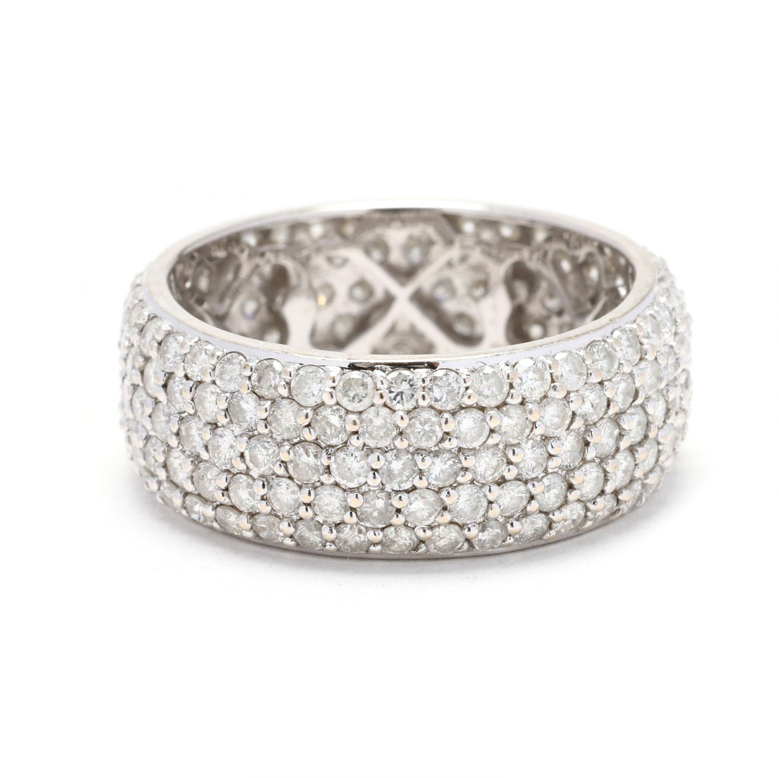 White Gold and Diamond Band (1 of 3)