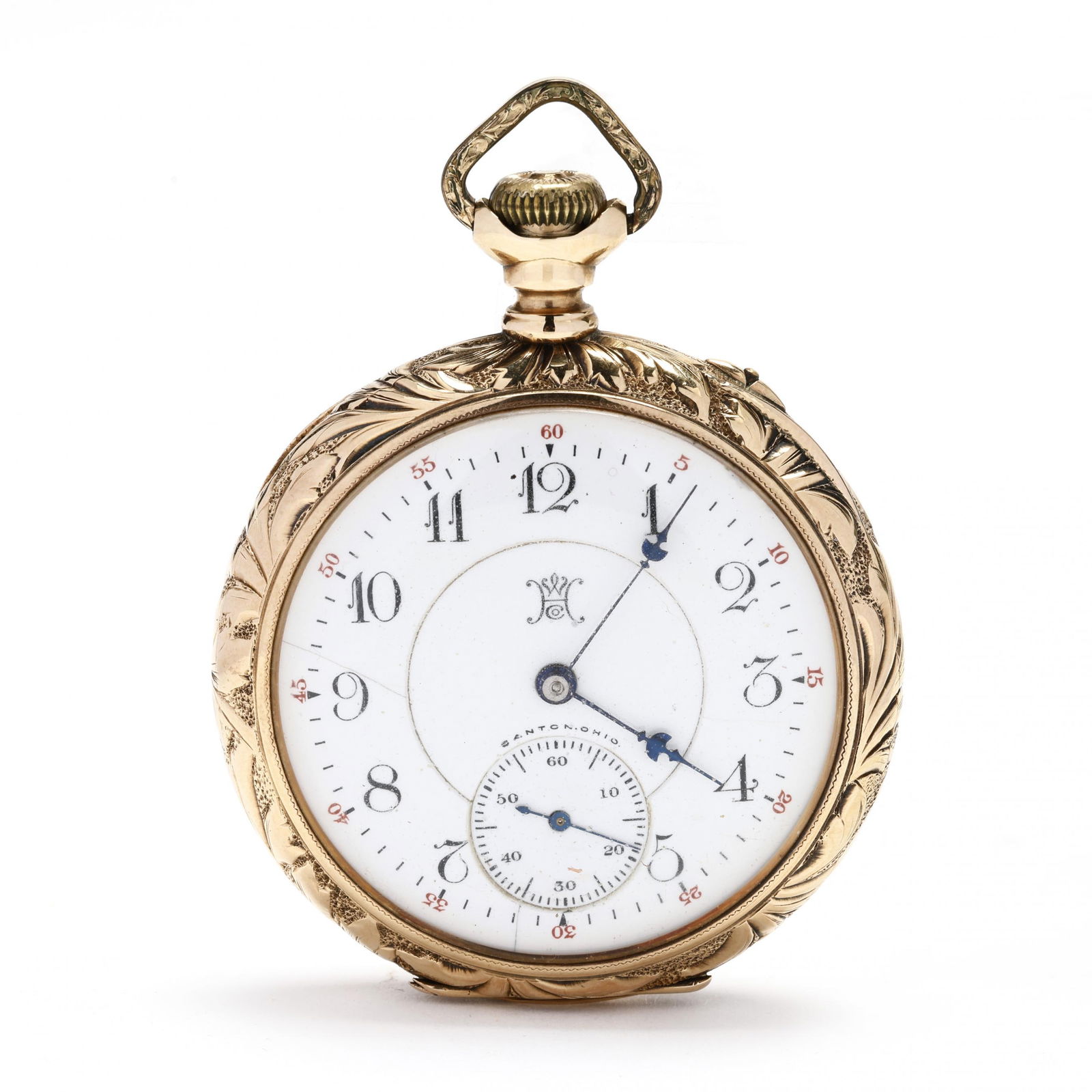 Antique Gold Open Face "Dueber Grand" Pocket Watch, Hampden Watch Co. (1 of 4)