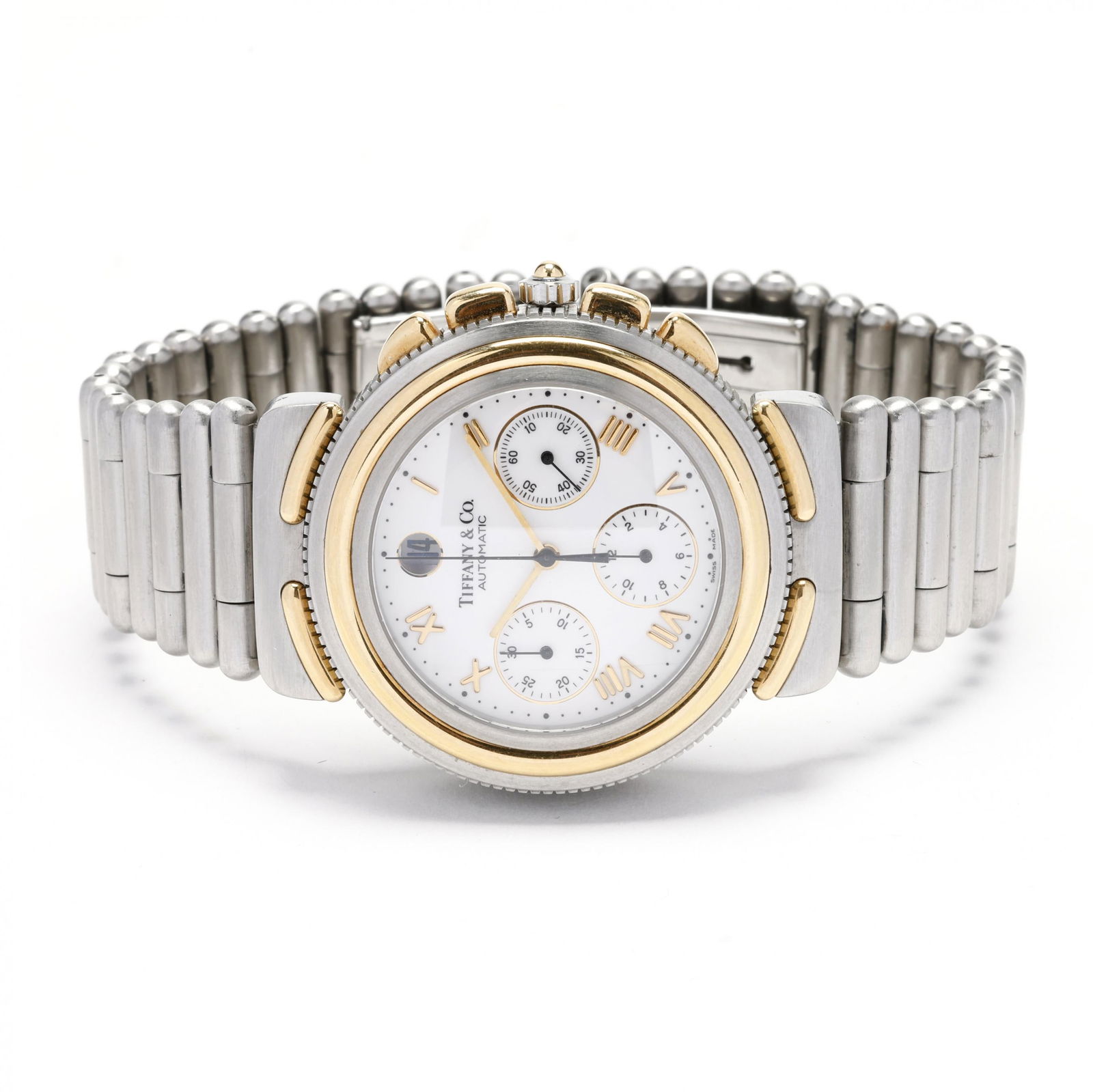 Gold and Stainless Steel Chronograph Watch, Tiffany & Co. (1 of 4)