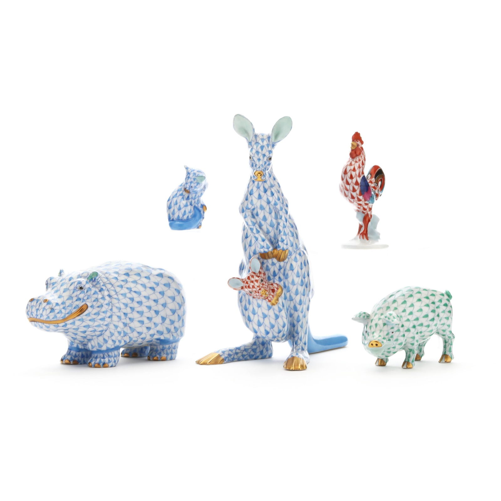 Group of Five Herend Porcelain Animals (1 of 10)