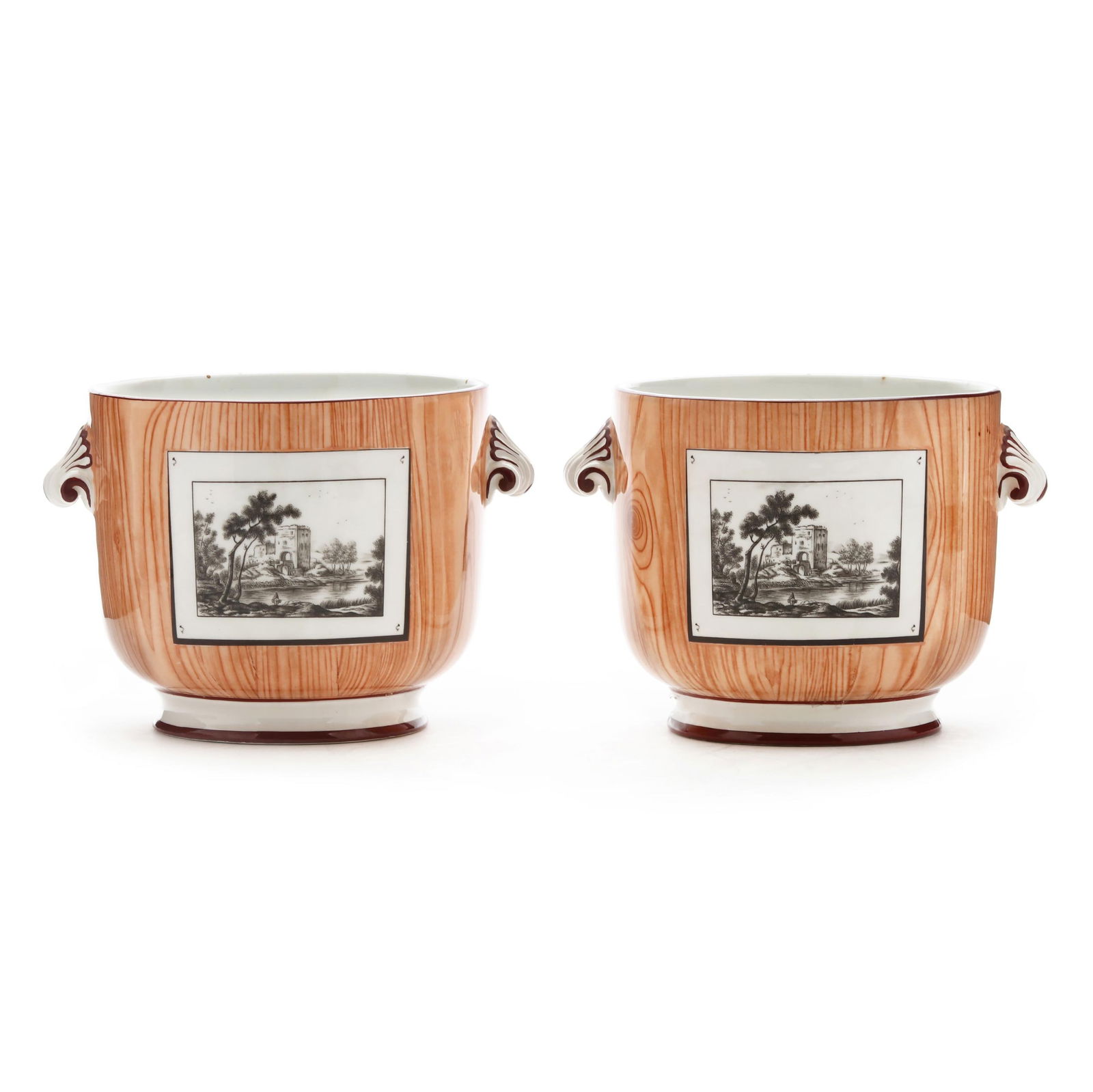 Vintage Pair of Porcelain Cache Pots Retailed by Tiffany & Co. (1 of 9)