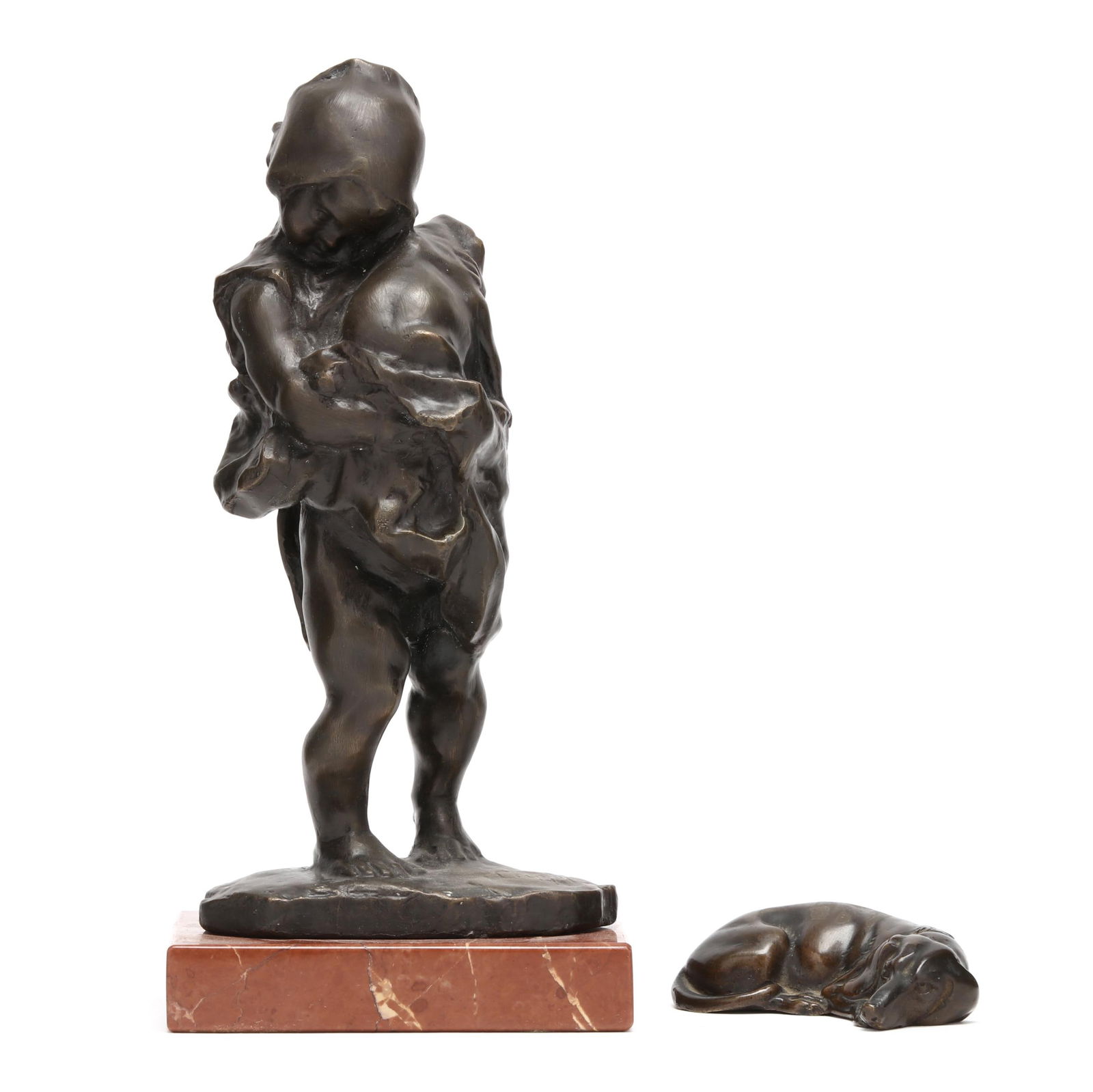 Two Bronze Figural Sculptures, Dog Motifs (1 of 8)