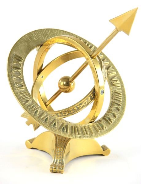 Table Top Armillary Sphere: Table Top Armillary Spherecast brass, contemporary.9 in.