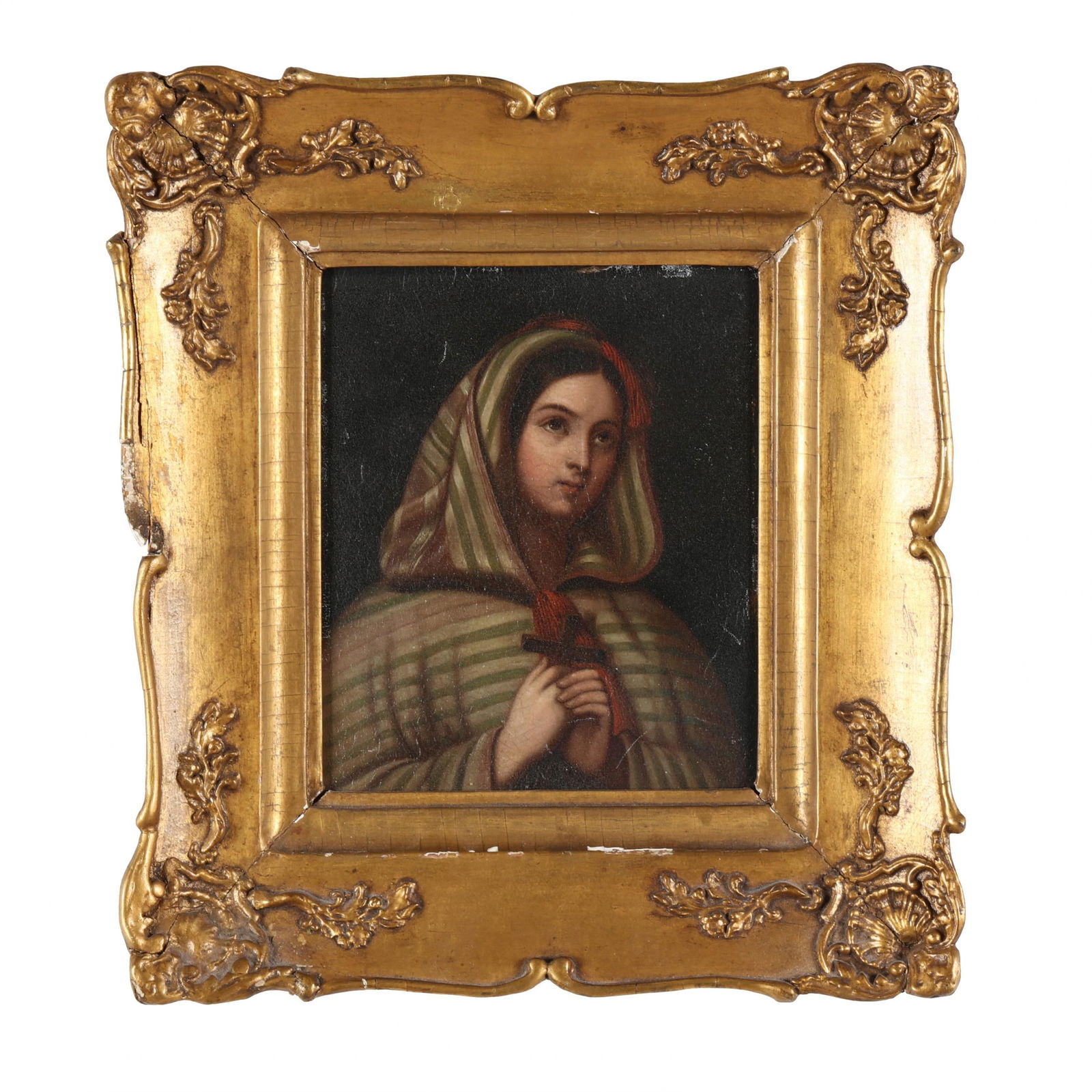 After Ary Scheffer (Dutch-French, 1795-1858), Juene Novice: After Ary Scheffer (Dutch-French, 1795-1858), Juene Noviceoil on tin, 19th century, unsigned, presented in a period gilt composition frame. Frame dimensions 9 5/8 x 8 5/8 in. Additional high-resoluti