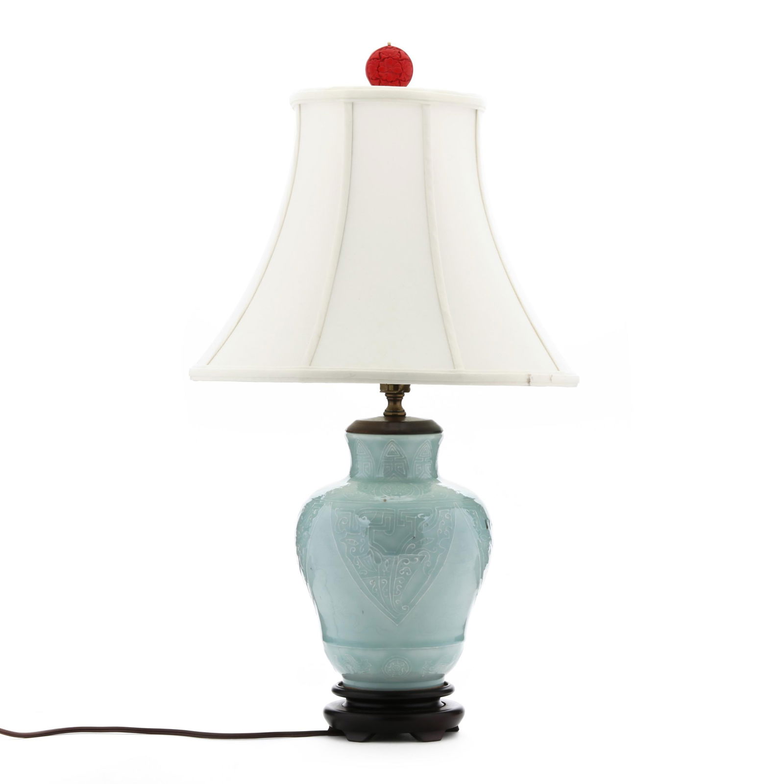 A Chinese Porcelain Celadon Table Lamp (1 of 9)