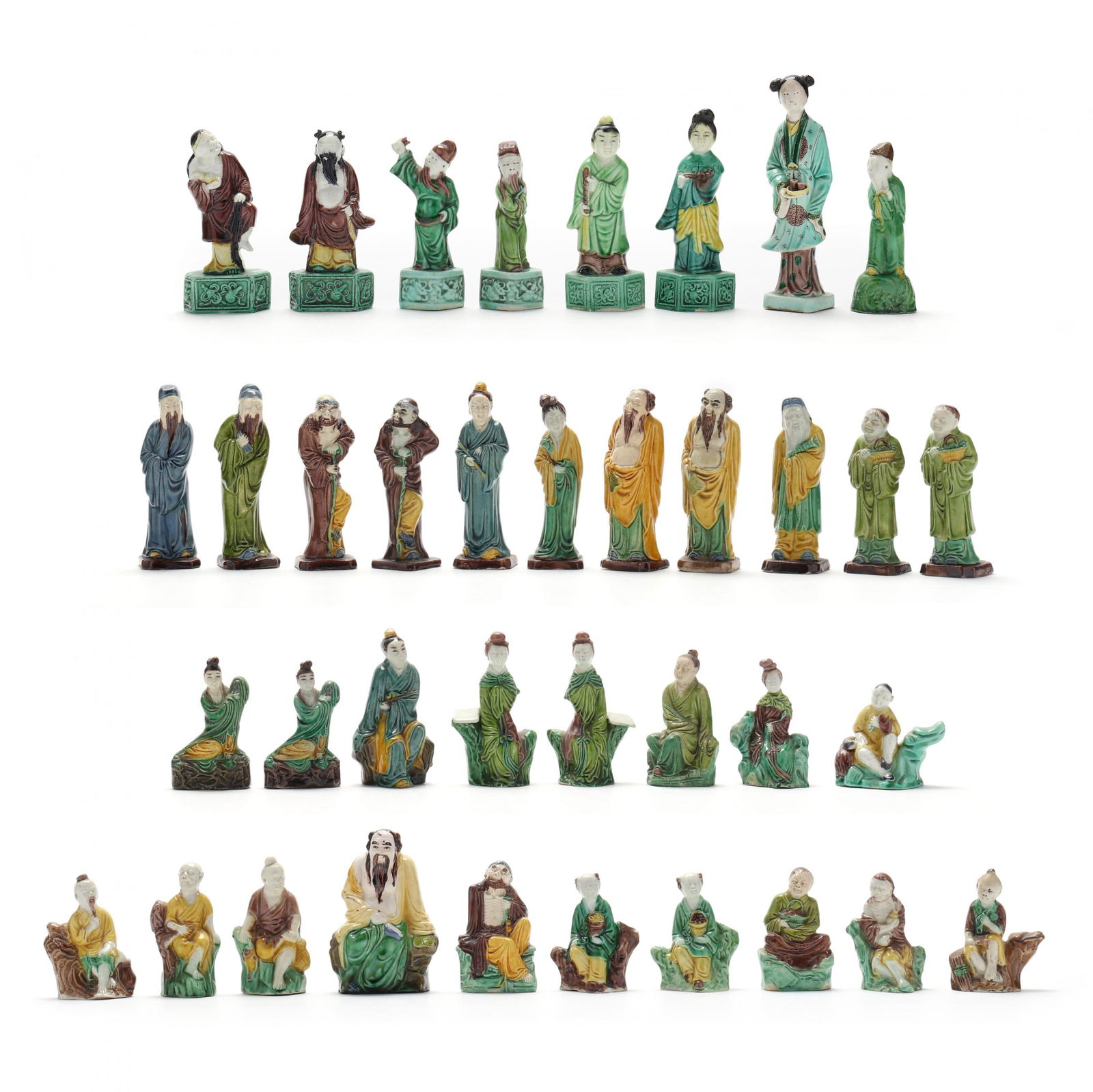 Large Assortment of Chinese Export Miniature Ceramic Figures (1 of 13)