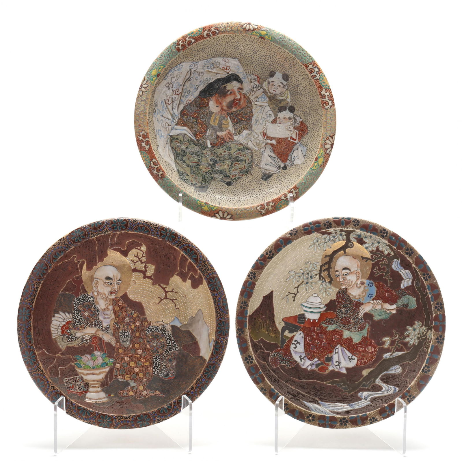 A Group of Japanese Satsuma Bowls (1 of 8)