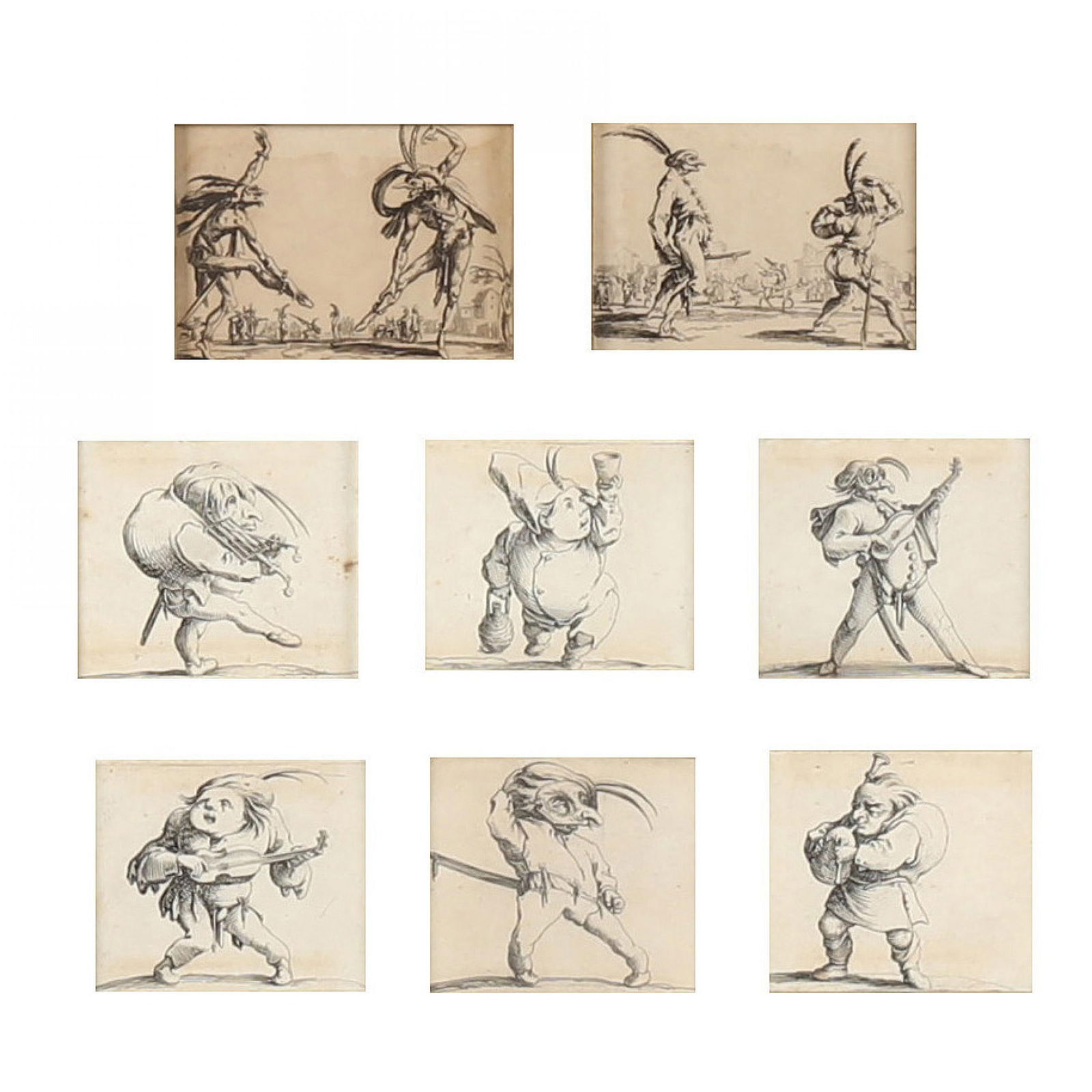 Jacques Callot (French, 1592-1635), Large Collection of Prints (1 of 6)