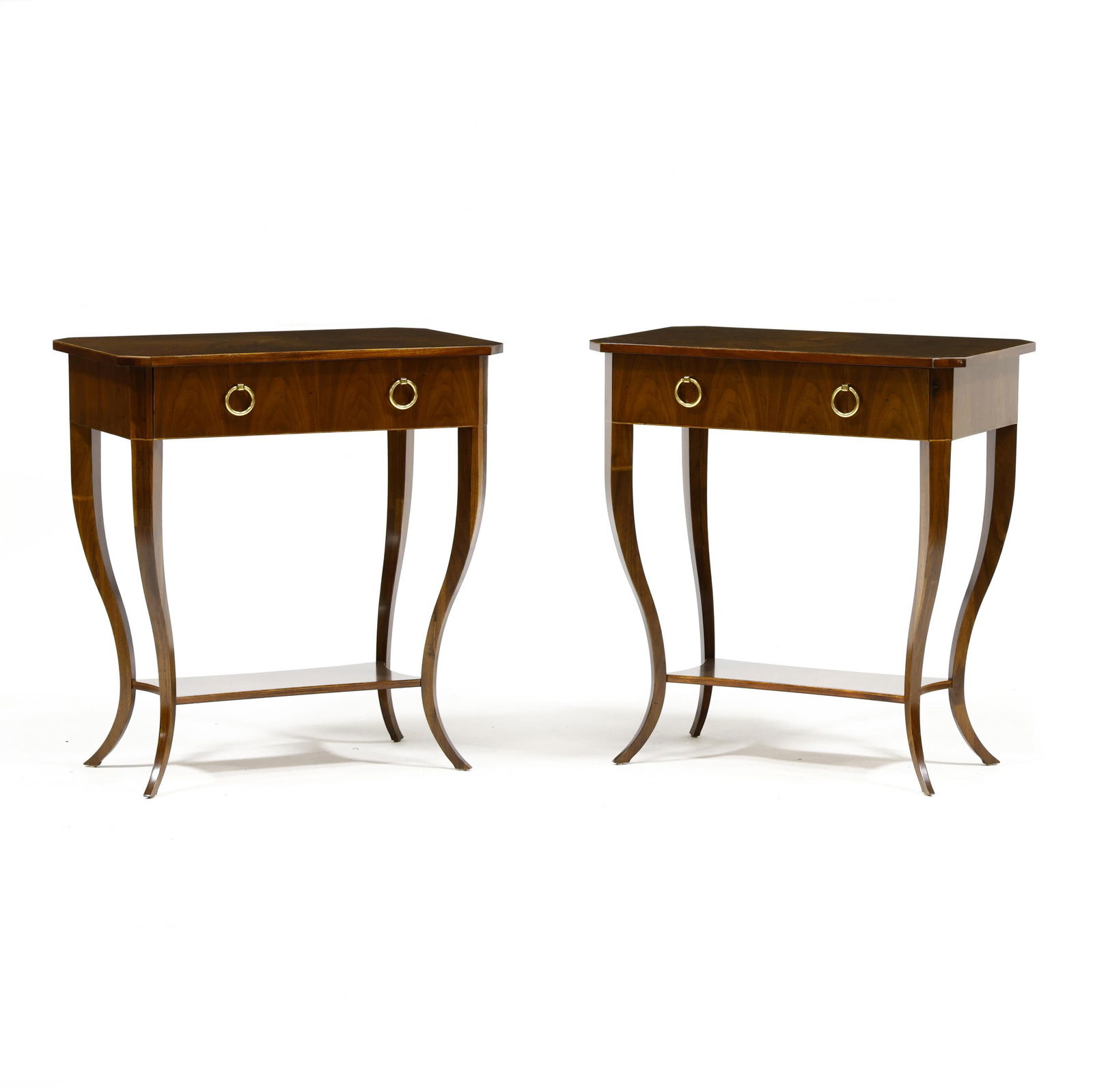 Modern History, Pair of Regency Style Walnut Side Tables (1 of 6)